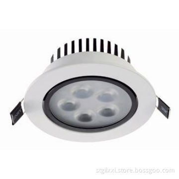 Epistar Chip 5W Led Ceiling Lights 425lm Black Aluminum All